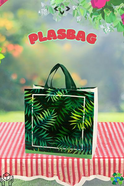 LİGROUND PLASBAG FOREST 2 قطعة - 40x40 حقيبة نزهة بلاستيكية وسلة