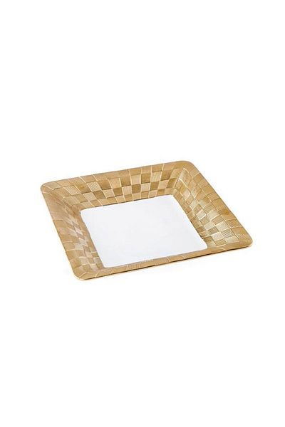 SUMRA HOME SQUARE GOLD PORCELAIN ACAR PRESENTATION