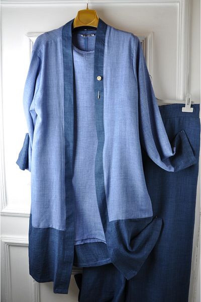 elma abone Linen Triple Set - Comfortable Cut