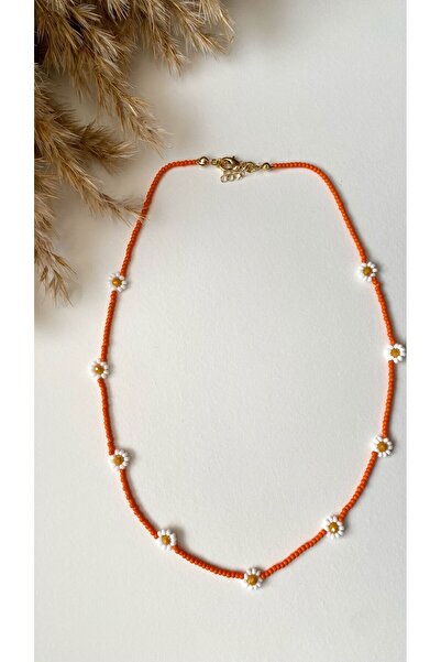 Güven Store Minimal Boncuk Papatyalı Kolye