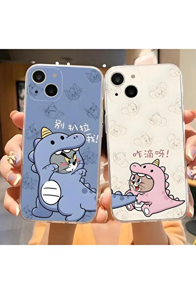 enfein Balporsuku İPhone 13 İle Uyumlu Çiftlere (Sevgililere) Özel Şeffaf Kıl...