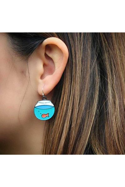 KÜP AKSESUAR Fish Earrings Aquarium