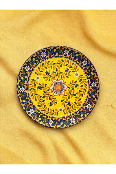 unique florya Dekoratif Duvar Tabağı Mutfak Bahçe Balkon Süsü Desenli Çiçekli...