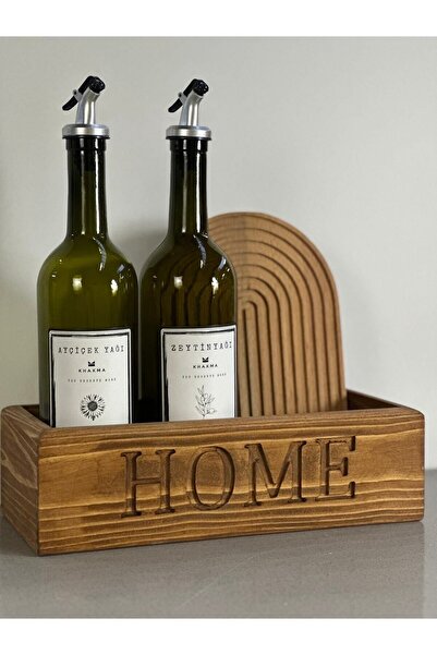 Yıldızan Ahşap Mutfak Düzenleyici Ahşap Kutu Mutfak Dekorasyon 30x13 - DDLC-337