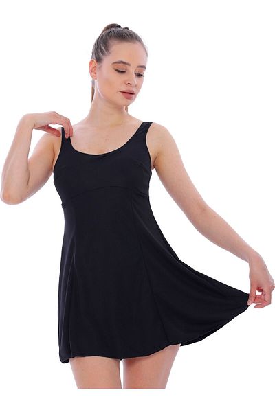 Butik Nilyam Costum de baie pentru femei cu rochie elastică, pantaloni scurți de mărime mare - 24114