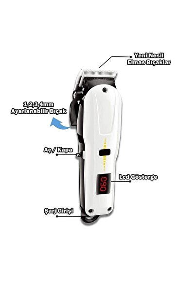 Insua 1018 Şarjlı Saç Sakal Ense Professonal Traş Makinesi Berber Ve Kuaförlerin Tercihi,,,