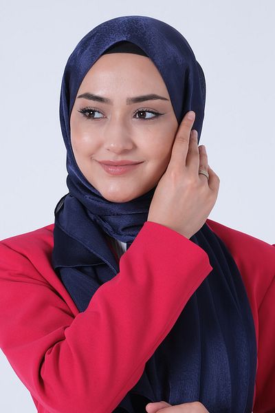 HAREM SCARF Σάλι με σχέδιο Janjan ανοιχτό μπλε ναυτικό