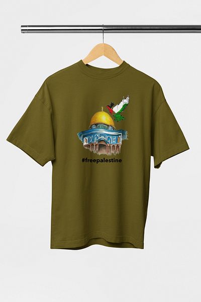 Korefanzin Μπλουζάκι Unisex Oversize - Code Trend, Δωρεάν Παλαιστινιακό, Παλαιστινιακό σχέδιο