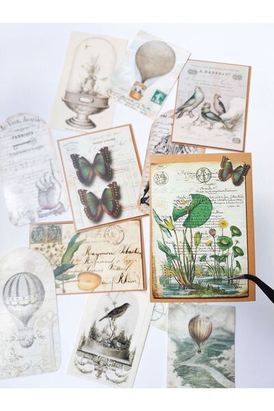 Scrapbook Vintage Sticker Seti/ Scrapbook/Bullet Journal, Scrapbooking, Ajand...