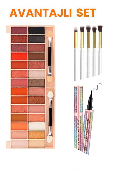 Loresse 5-Piece Sensitive Eyeliner Set - 28 Color Eyeshadow Palette (ADVANTAJLI.SET)