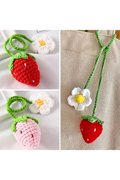 afralya home Amigurumi Figured Bag Accessory, Multi-Purpose Knitted Accessory, Knitted Keychain, Knitted Auto Mirror Ornament