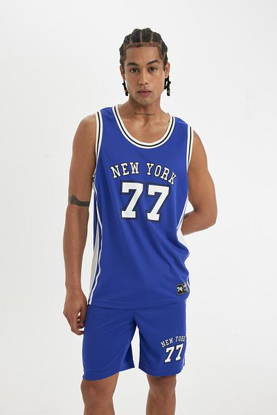 DeFacto DeFactoFit - Rundhals-Shirt mit Aufdruck für Sportler, C2417AX24SM, schwerer Stoff