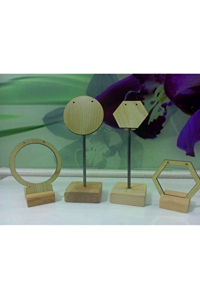 Tiydem Küpe ve Kolye Teşhir Standı, Masaüstü Takı Organizeri, Ahşap Takı Serg...