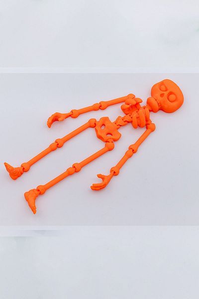 petadora Orange Human Skeleton Figured Movable Toy
