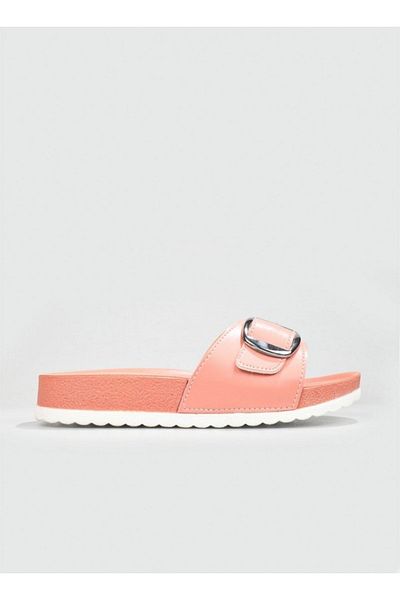 Pienn Women's Orthopedic Soft Fuspet Salmon Buckle Slippers