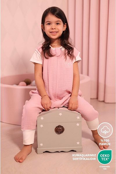 Lilalinda Baby/Child Sleeping Bag 0.5 Tog, 100% Cotton 4 Layers Muslin
