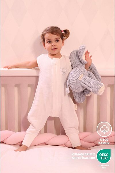 Lilalinda Baby/Child Sleeping Bag 0.5 Tog, 100% Cotton 4 Layers Muslin