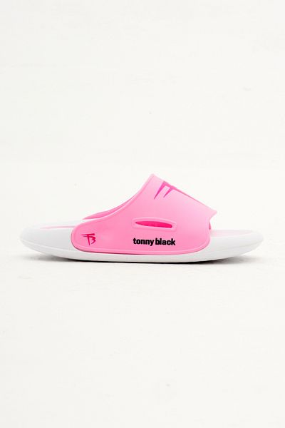 Tonny Black Unisex Παιδικές Παντόφλες - Ροζ Λογότυπο, Σόλα Poili