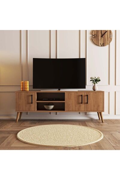 Mezza 1586 Exxen 150 CM (AHŞAP AYAKLI) Tv Ünitesi Sepet