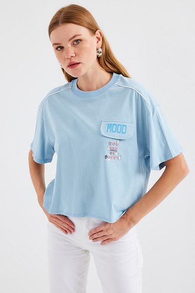 Bigdart Μπλουζάκι Oversize - 4321 με Λεπτομέρεια Τσέπης