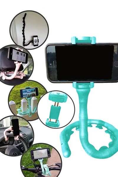 Gampus 360 Derece Solucan Telefon Tutucu Ahtapot Bacağı Tel Tutucu Tripod Van...