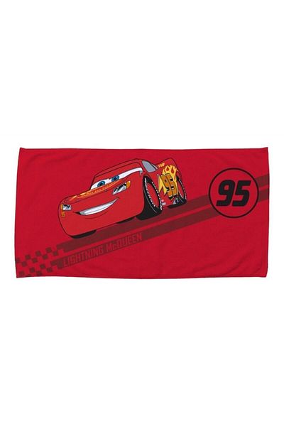 Taç Licensed Disney Cars Mcqueen Beach Towel Red Car Patterned 75x150 Cm 100% Cotton