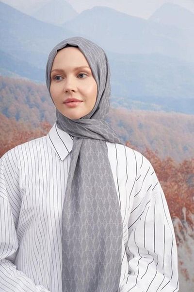 ARMANDA 70 X 190 Cotton Monogram Pattern Shal - Ar 3098 03046