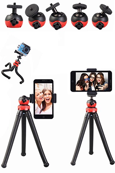 Gampus 30 cm Esnek Masaüstü Tripodu Ahtapot Fotoğraf Makinesi Tutucu Telefon ...