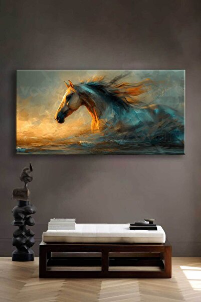 Voovart Fantastik Dekoratif At Kanvas Tablo -VOOV2729