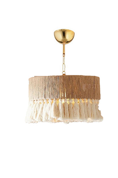 571 Store Sevim Avize Doğal Jüt Halat El YAPIMI Decoratif Pamuk İpli Avize