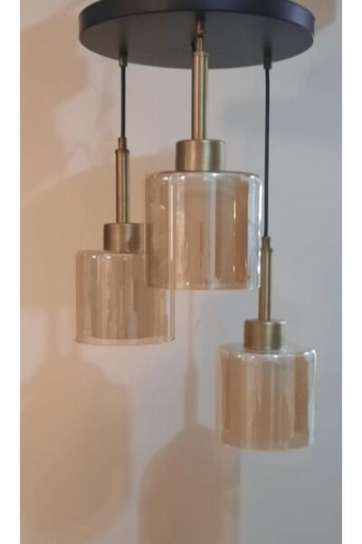 KEREM AVİZE 3 Lü Sarkıt Avize Salon Avize