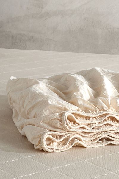 Macas Home Pure Natural 100% Cotton Washable Battal Height Elastic Sheet 180*200 PKC