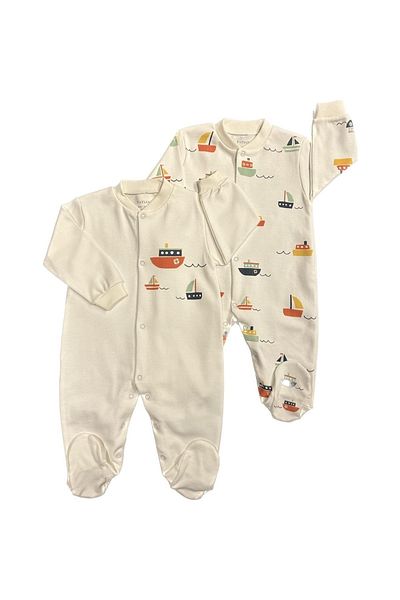 Renkli Puset 2-Piece Combed Baby Sleeping Bag Set Ship