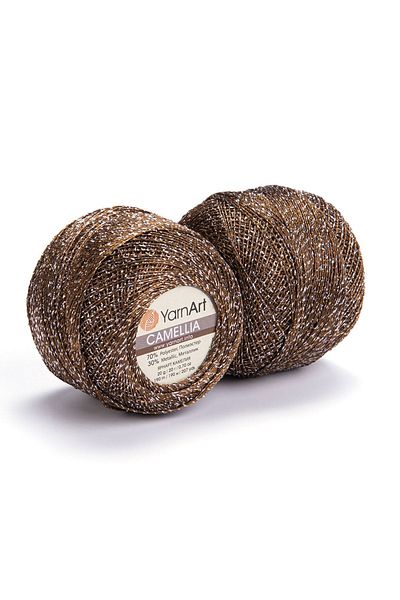 Yarnart Camellia - Glitter Lace Σχοινί Καφέ-422