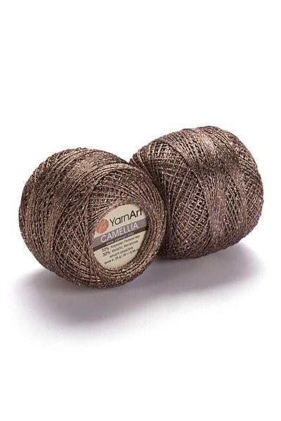Yarnart Camellia - Glitter Lace Thread Mink-429