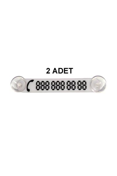 YeniDünyaOto 2 Pieces White-black Car Parking Telephone Number Wire No Display Number Ydnmr214