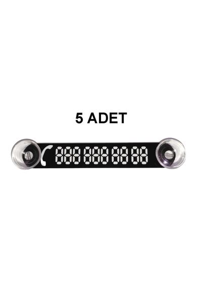 YeniDünyaOto Black-white Car Parking Phone Numberer - 5 Pieces - Wire No Displayer Numberer Ydnmr510
