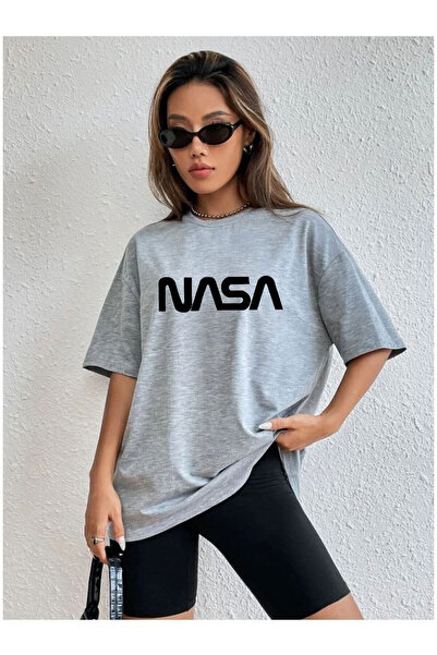 Medinenur NASA Štampano Unisex crna T-shirt