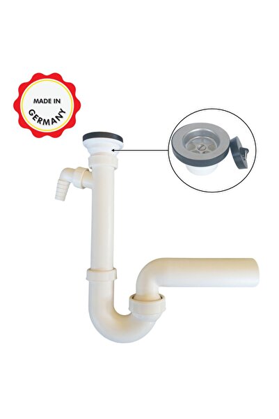 Dallmer Koku önleyici lavabo ve evye sifonu, süzgeçli, çamaşır bulaşık makinesi bağlanabilir,kolay uygulanır