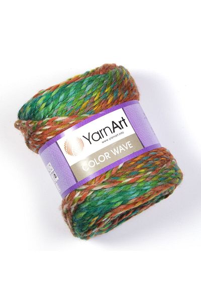 Yarnart Color Wave - Μαρμάρινο Χειροποίητο Νήμα Πλεξίματος Ebruli-117