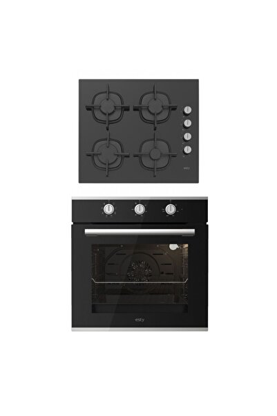 Esty 2'li Siyah Cam Ankastre Set (ACO5360B02 Ocak - AEF6604B01 Fırın)