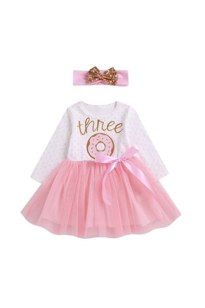 Myluni 3 Yaş Doğum Günü Tütü Etekli Saç Bantlı Kostüm Elbise