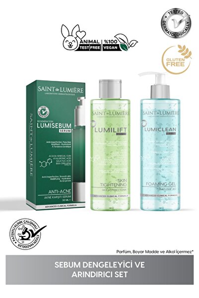 SAINT DE LUMIERE LUMISERİES Sebum Dengeleyici ve Arındırıcı Set