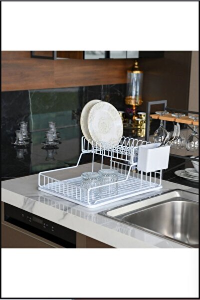 Hagen Ömür Boyu Paslanmaz Iki Katlı Tabaklık Bulaşıklık Bulaşık Kurutma Sepet...