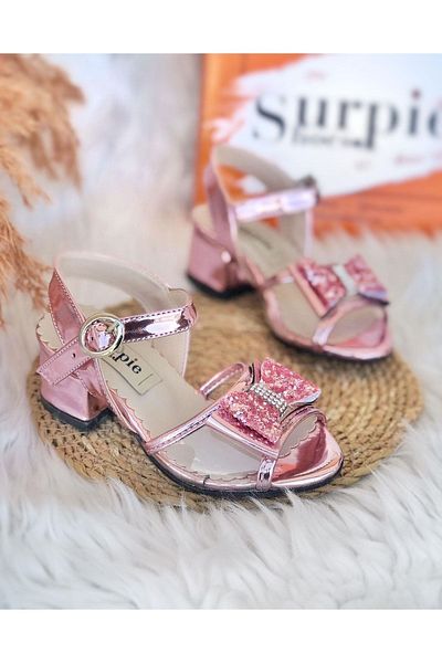 Surpie Shoes Pantofi pentru copii cu toc cu fundă