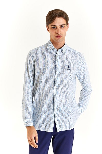 U.S. Polo Assn. Ανδρικό μακρυμάνικο πουκάμισο 100% βαμβάκι - 1831175