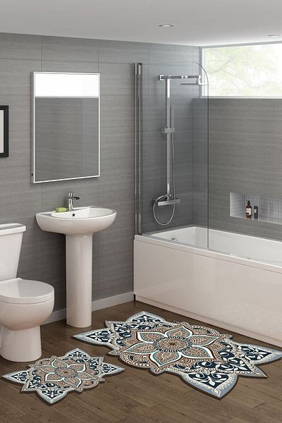 Dekoreko Special Cut Double Bath Set Pamela Cream