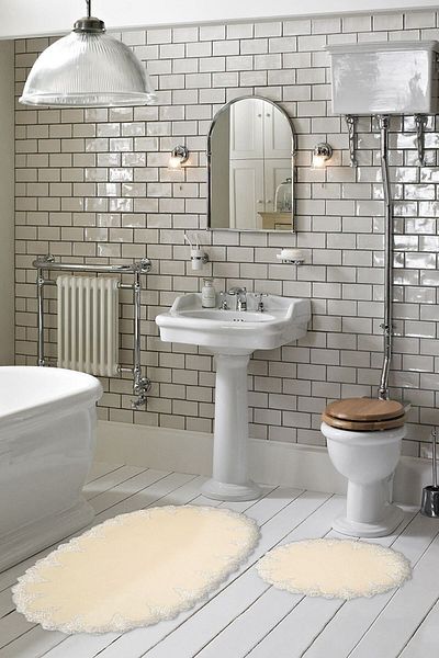 Dekoreko Cotton Lacy 2-Piece Toilet Set Bathroom Mat Set Oval Elaine Cream