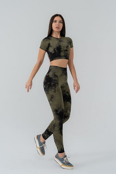 GYMXPRO Seamless Recovery Tie-Dye Pattern Crop