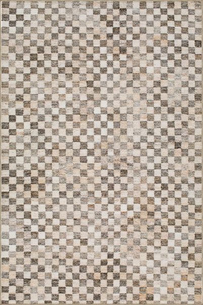 Rugs Modern Halı Modern Checkered Brown Geometric Themed Patterned Decorative...